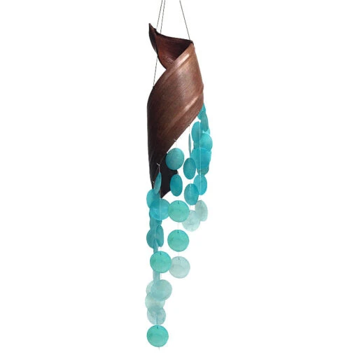 Aqua Capiz Bent Leaf Wind Chime -Pet Supplies Store Aqua Capiz Bent Leaf Wind Chime 621db397 308a 4d27 9fa0 b224f1304530