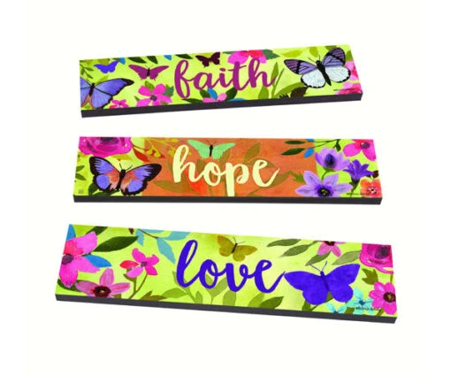 Vinyl Art Pavers- Set/3 -Pet Supplies Store Art Pavers Faith Hope Love