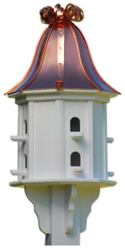 Copper Roof Dovecote Birdhouse 36x14 Ribbon Detail- 8 Perches -Pet Supplies Store BH14 8 BC CURLY