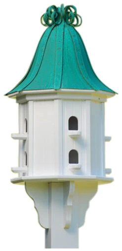 Copper Roof Dovecote Birdhouse 36x14 Ribbon Detail- 8 Perches -Pet Supplies Store BH14 8 PC CURLY