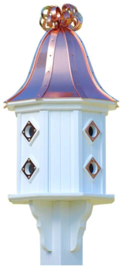 Copper Roof Dovecote Birdhouse 36x14 Ribbon Detail- 8 Portals -Pet Supplies Store BH14 8CP BC CURLY