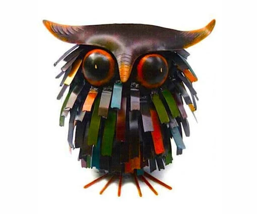 Spiky Owl Sculpture -Pet Supplies Store BLUEA228