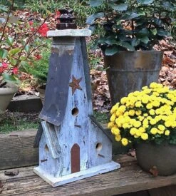 Barn Wood Birdhouse- Vintage Insulator Series -Pet Supplies Store Barn Wood Birdhouse Glass Insulator 3