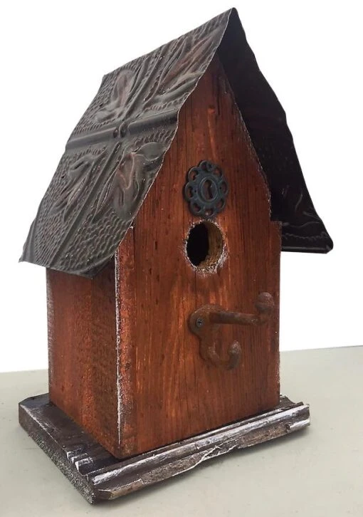 Barn Wood & Tin Rustic Birdhouses -Pet Supplies Store Barn wood rustic birdhouse rust