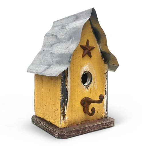 Barn Wood & Tin Rustic Birdhouses -Pet Supplies Store Barnwood Tin Birdhouse