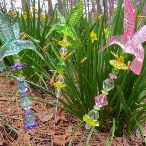 Bedazzled Hummingbird Garden Stakes -Pet Supplies Store Bedazzled Hummingbird Garden Stakes