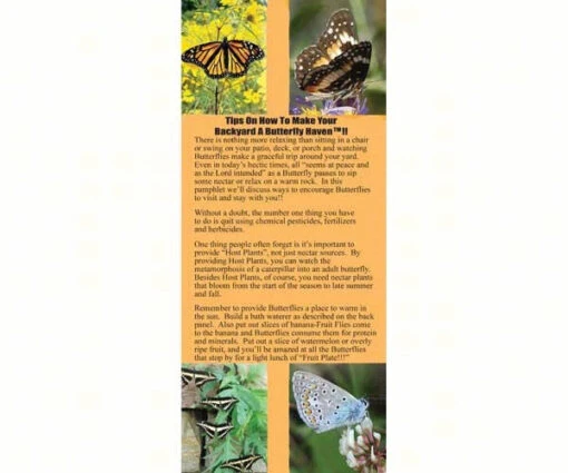 Butterfly Biome Habitat -Pet Supplies Store Butterfly Tips Brochure