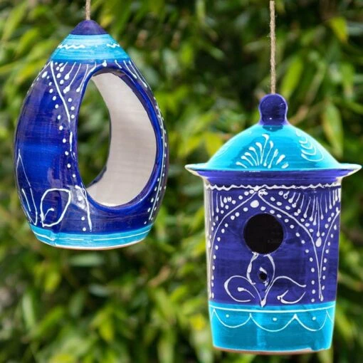 Ceramic Birdhouse And Feeder Gift Set -Pet Supplies Store Ceramic birdhouse feeder gift set