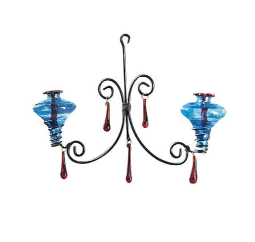 Mini-Blossom Chandelier Hummingbird Feeder -Pet Supplies Store Chandelier Glass Hummingbird Feeder Detail