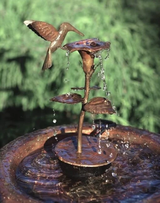 Copper Hummingbird Birdbath Fountain/Dripper -Pet Supplies Store Copper Hummingbird birdbath Fountain Dripper