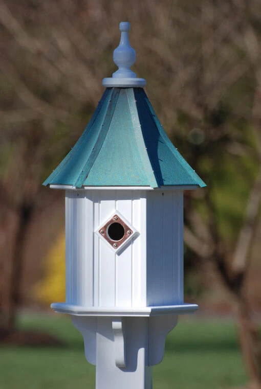 Copper Roof Birdhouse 28x10-Patina -Pet Supplies Store Copper Roof Birdhouse 28x10 Patina