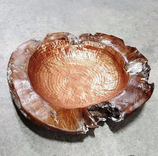 Copper Lined Teak Bowl -Pet Supplies Store Copper Teak Root Bowl 20 inch