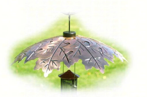 Bird Feeder Weather Guard-Brushed Copper -Pet Supplies Store Copper leaf weather shield