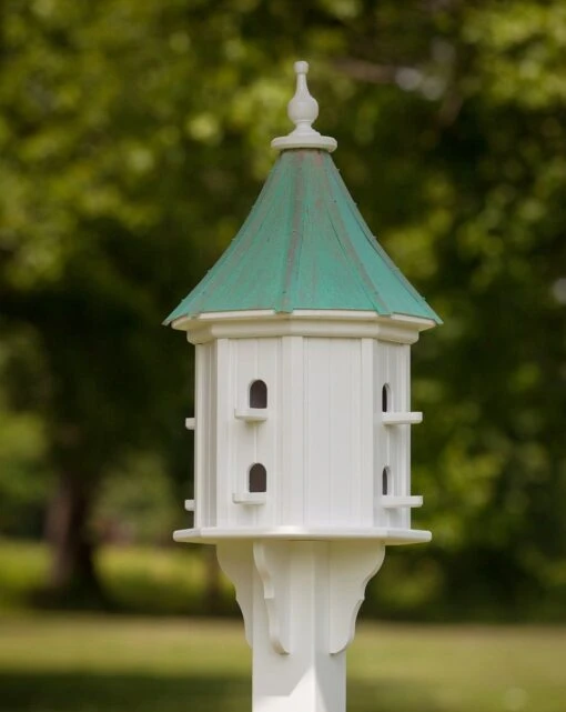 Copper Roof Dovecote Birdhouse 36x14 Slope- 8 Perches -Pet Supplies Store Copper Roof Dovecote Birdhouse 36x14 Slope 8 Perches Patina