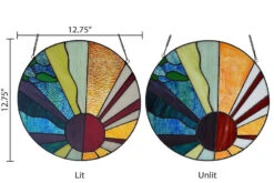 Earth Elements Stained Glass Panel -Pet Supplies Store Earths Elements Stained Glass Panel detail3