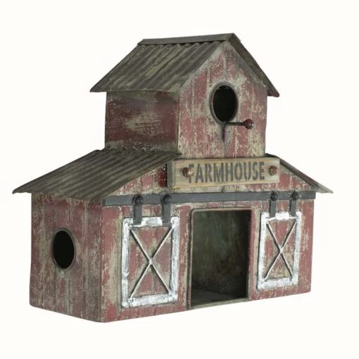 Farmhouse Barn Birdhouse- 3 Nest -Pet Supplies Store Farmhouse Barn Birdhouse 3 Nest