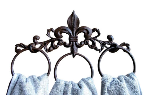 Fleur De Lis Iron Towel Rack -Pet Supplies Store Fleur de lis iron towel rack