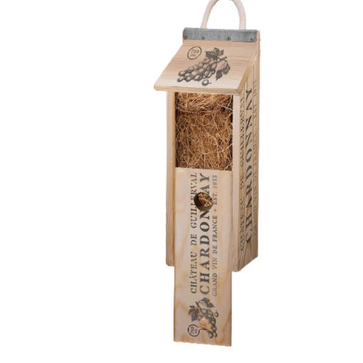 Wine Crate Birdhouse -Pet Supplies Store Gift Bottle Birdhouse