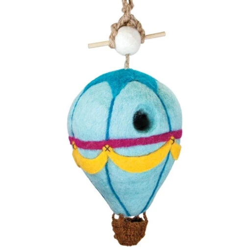 Felted Wool Birdhouse-Hot Air Balloon -Pet Supplies Store Hot Air Balloon Felted Birdhouse