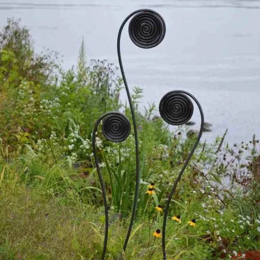 Large Fiddlehead Fern Garden Stakes-Set/3 -Pet Supplies Store KNS AMFIDXL