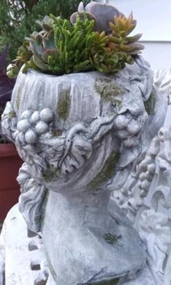 Large Lady Head Planter -Pet Supplies Store Lady Head Planter Back Detail