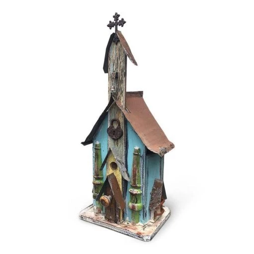 Large Church Birdhouses- 3 Colors -Pet Supplies Store Large Church Birdhouse Blue