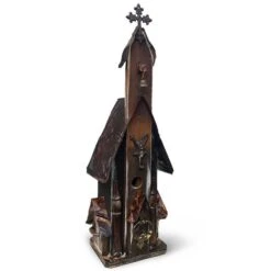 Large Church Birdhouses -Pet Supplies Store Large Church Birdhouse Brown