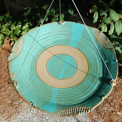 Large Stoneware Hanging Bird Bath -Pet Supplies Store Large Stoneware Hanging Bird Bath Teal