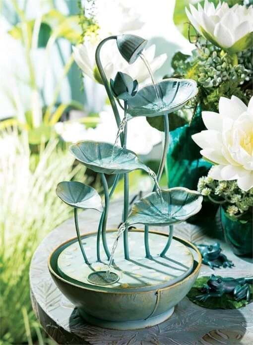 Lily Pad Hummingbird Bath Cascading Fountain -Pet Supplies Store Lily Pad Hummingbird Bath Cascading Fountain