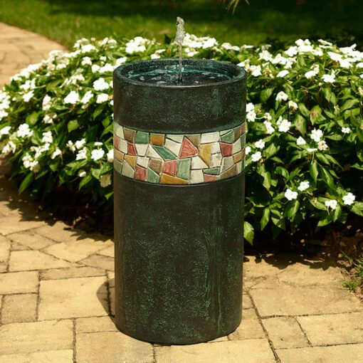 Mosaic Solar Bubbler Bird Bath -Pet Supplies Store Mosaic Solar Bubbler Bird Bath