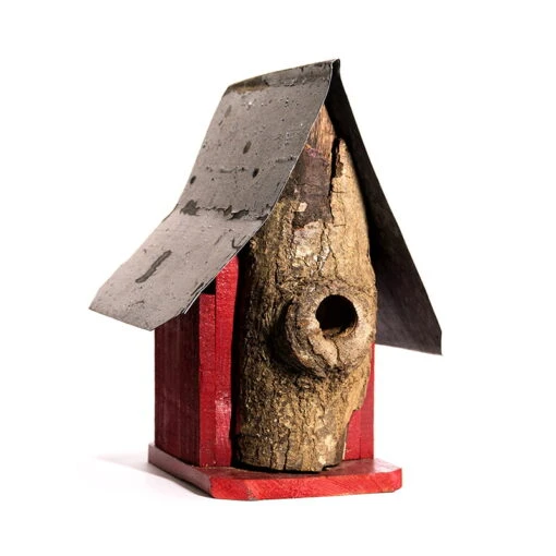 Natural Log Front Birdhouses -Pet Supplies Store Natural Log Front Birdhouse 2A