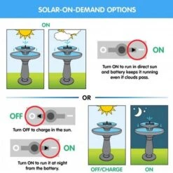 Palermo On-Demand Solar Bird Bath -Pet Supplies Store On Demand Solar Options