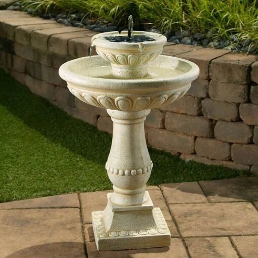 Palermo On-Demand Solar Bird Bath -Pet Supplies Store Palermo 2 tier on demand Solar Bird bath