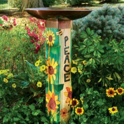 Peace Pedestal Bird Bath- Retired Design -Pet Supplies Store Peace Bird Bath in garden