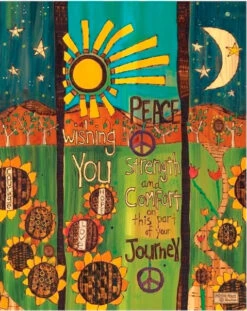 20" Vinyl Art Poles - 7 Designs -Pet Supplies Store Peaceful Journey Art Pole Detail