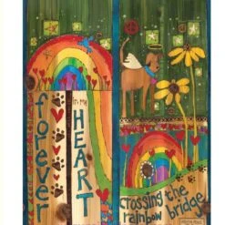 20" Vinyl Art Poles - 7 Designs -Pet Supplies Store Rainbow Bridge Dog Art Pole Detail