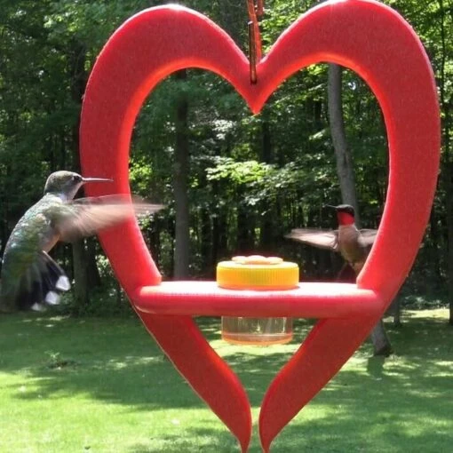 Recycled Heart Hummingbird Feeder -Pet Supplies Store Recycled Heart Hummingbird Feeder