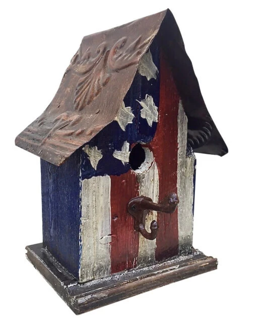 Barn Wood & Tin Rustic Birdhouses -Pet Supplies Store Rustic Birdhouse Americana