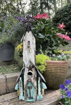 Rustic Church Birdhouses- Medium -Pet Supplies Store Rustic Church Birdhouse 2