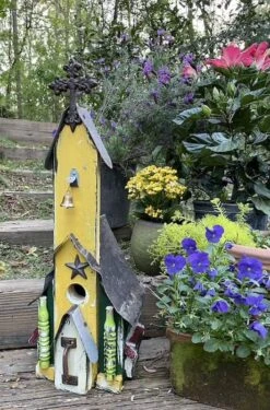 Rustic Church Birdhouses- Medium -Pet Supplies Store Rustic Church Birdhouse 8