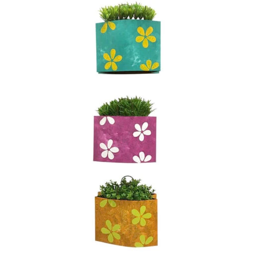 Large Metal Tote Wall Planter -Pet Supplies Store Shopping Bag Planter