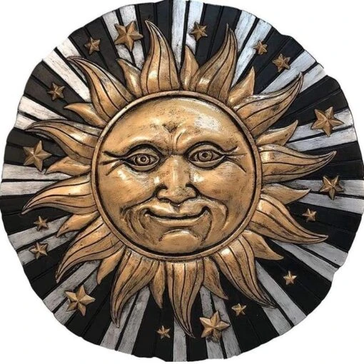 Sun And Stars Celestial Stepping Stone/Plaque -Pet Supplies Store Sun and stars celestial stepping stone plaque