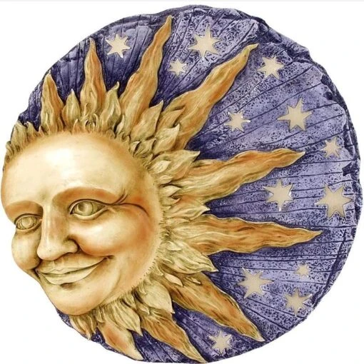 Sun Face Stepping Stone Or Plaque -Pet Supplies Store Sun face celestial stepping stone plaque