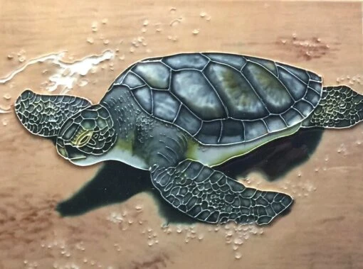 Sea Turtle Ceramic Tile -Pet Supplies Store Turtle Ceramic Tile