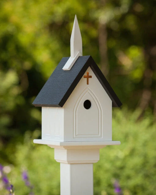 Church Birdhouse Vinyl/PVC -Pet Supplies Store VINYL CHURCH Birdhouse BLACK