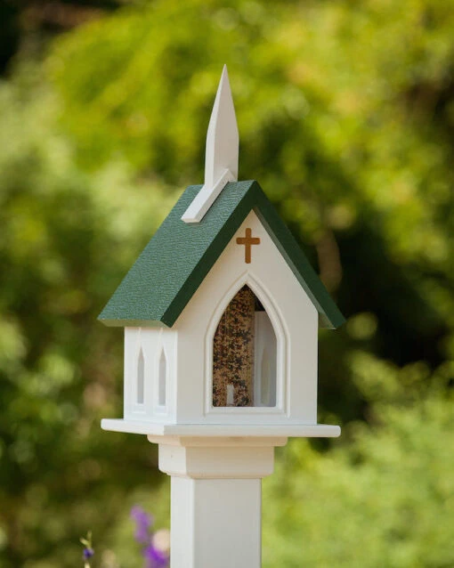 Church Bird Feeder Vinyl/PVC -Pet Supplies Store VINYL PVC CHURCH Bird Feeder GREEN