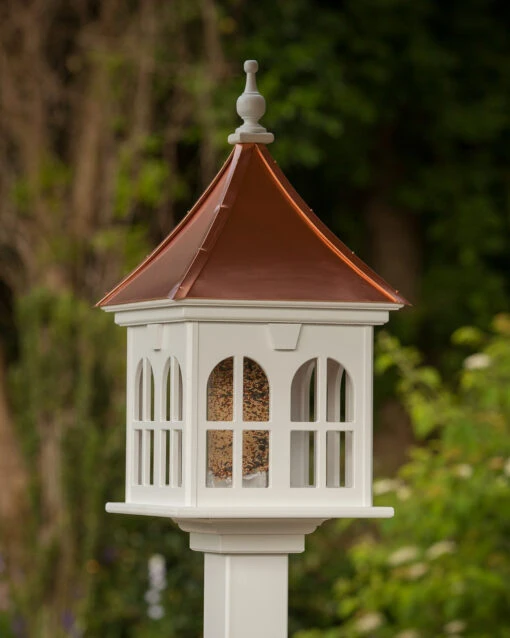 Copper Roof Vinyl/PVC Bird Feeder With Double Window- 29x14 -Pet Supplies Store Vinyl Gazebo Bird Feeder Post Mount d4af9ab2 9a2a 4d9c b669 540724443cb1