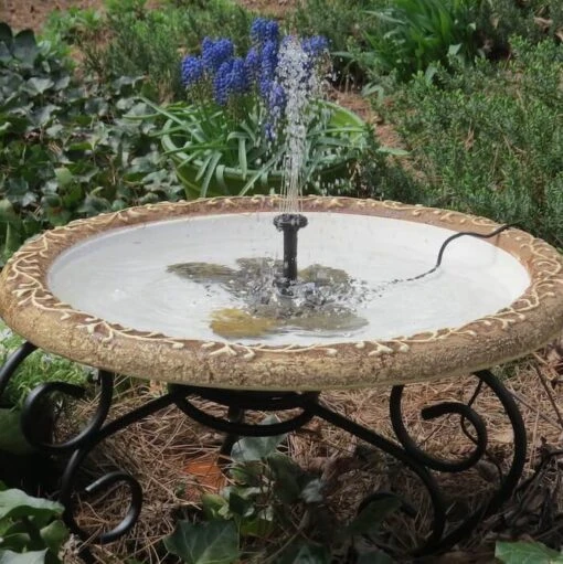 Large Solar Fountain Bird Bath -Pet Supplies Store White Solar Fountain Bird Bath