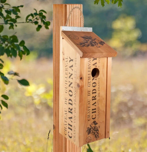 Wine Crate Birdhouse -Pet Supplies Store Wine Crate Gift Birdhouse