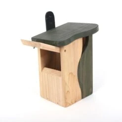 Natural Entry Wood Birdhouse -Pet Supplies Store Wood Birdhouse Nest Cleanout Monitor